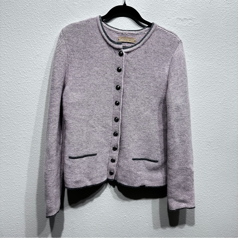 Giesswein Pink 100% Virgin Wool Cardigan Long Sleeve